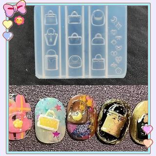 [beautifulhome] 1 Cái 3D Hoạt Hình Dễ Thương Túi Hình Móng Tay Nghệ Thuật Trang Trí Khuôn Diy Silicone Trong Suốt Móng Tay Nghệ Thuật Mẫu Khuôn Móng Tay Móng Tay Quyến Rũ Quà Tặng [Làm Đẹp]