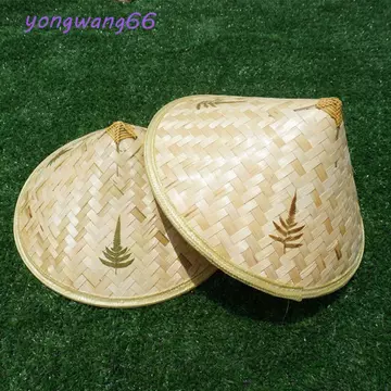 POSSO Mũ mây tre Mũ che nắng Mũ mùa hè Mũ nón lá ngoài trời Mũ che nắng nữ Mũ xô Mũ che nắng Câu cá Mũ phong cách Mũ mưa du lịch