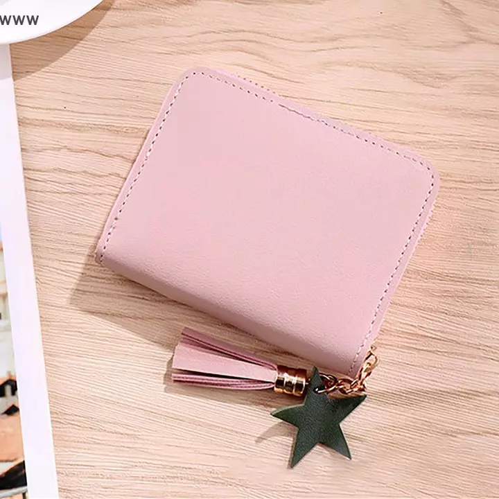 Phụ Nữ Ví phụ nữ mini nhỏ ngắn tua Ví cô gái dễ thương dây kéo PU da đồng xu Ví nữ tay ví ví – 7