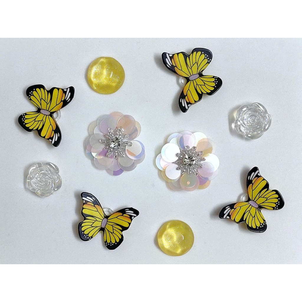 SET CHARM GẮN DÉP CAO CẤP: BƯỚM VÀ HOA
