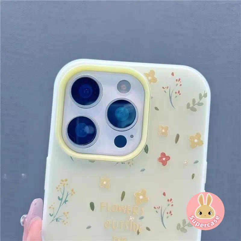 Ins Style Hoa Vàng 2 Trong 1 Ốp lưng Xiaomi 17 Pro Max 15T Pro 14T Pro Mi 11 Lite 4G 5G Vỏ Màu Kẹo Dễ Thương Matte Ốp Lưng