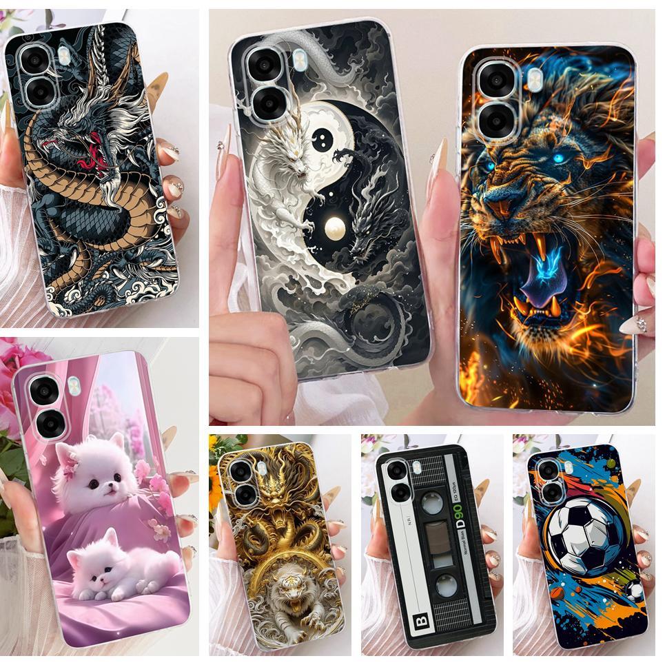 Phim Hoạt Hình Động Vật Rồng Mát Trung Quốc Loong Tranh Vỏ Cho Oppo A6x A6t 4G 5G a6x Ấn Độ A6T Pro Vỏ Điện Thoại Silicon Mềm Trong Suốt
