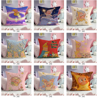 Vỏ gối vuông in hình một mặt lấp lánh dễ thương, Vỏ đệm Sofa sang trọng bằng vải Polyester / ngắn, Quà tặng trang trí nội thất cho gia đình và bạn bè (Không bao gồm chèn gối)