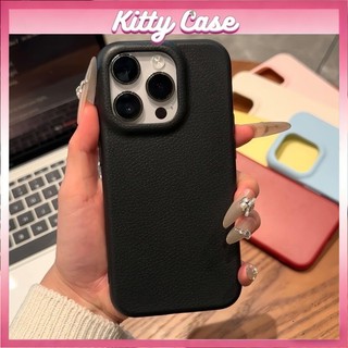 Ốp lưng da vân xịn màu sắc iPhone 11/12/13/XR/14/15/16/17/7/XR Pro Max Plus Tông màu trơn Ốp lưng tròn cao cấp
