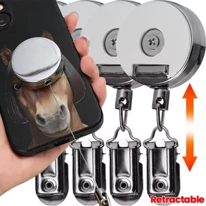 Mặt sau dính, thiết kế kẹp đôi cho chìa khóa và huy hiệu ID, dụng cụ sắp xếp từ hợp kim kẽm bền, có dây kéo tiện lợi
