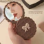 Gương du lịch di động EBINLANDS, Gương bỏ túi Mini họa tiết bánh quế cỡ nhỏ, Phụ kiện thời trang Gương trang điểm gấp kính chất lượng cao Sử dụng du lịch
