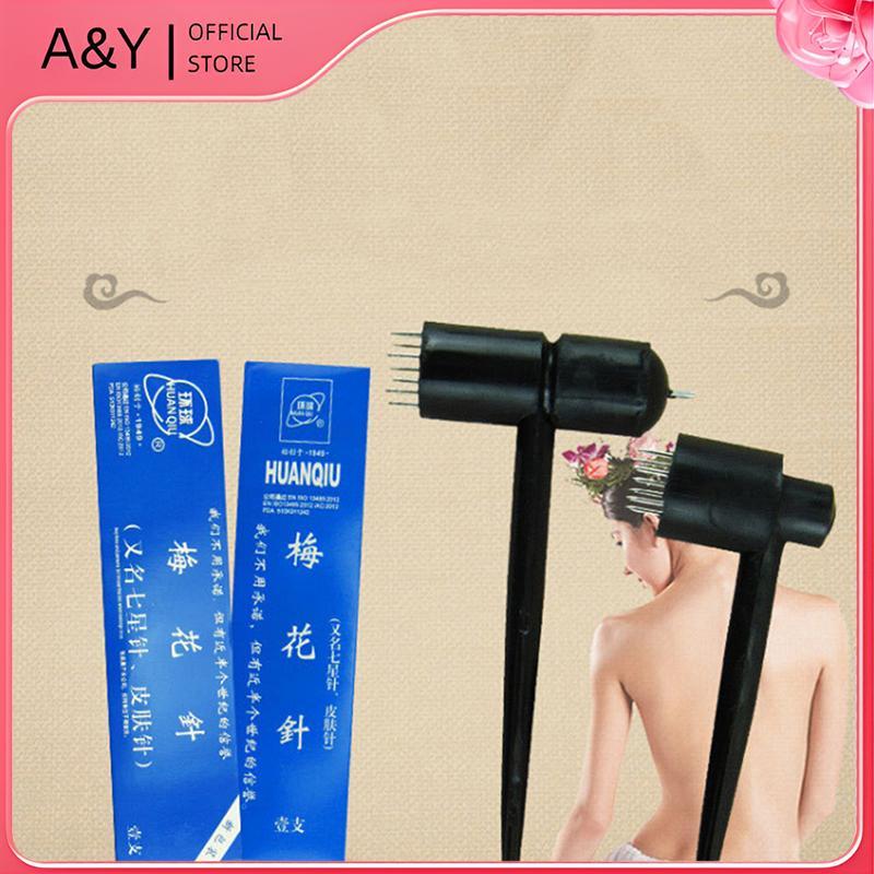 A & Y 1Pc Double Head Plum Blossom Seven Star Châm Cứu Dermal Hammer Needle Tool.