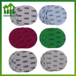SWEET 30 Cái 3 Inch 75MM Bộ Giấy Chà Nhám 800-3000 Grit Đĩa Chà Nhám Khô Ướt Móc Vòng Giấy Nhám Dụng Cụ Mài Mòn Phù Hợp Với Kim Loại Gỗ n