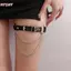 HFSHY Chân Nhẫn Dây Xích Suspender Garters Thắt Lưng Cho Nữ, Style Punk Goth, Làm Từ Da PU Co Giãn