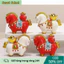【COD】Mô hình ngựa lưng đeo túi may mắn có thể xoay nhẹ nhàng, thích hợp trang trí bàn, kệ sách với phong cách hiện đại.