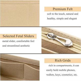 ZENITHCO 1 Cái Túi Chèn Lót Nỉ, Túi Bảo Quản Du Lịch, Tổ Chức Cho Túi Mini Longchamp