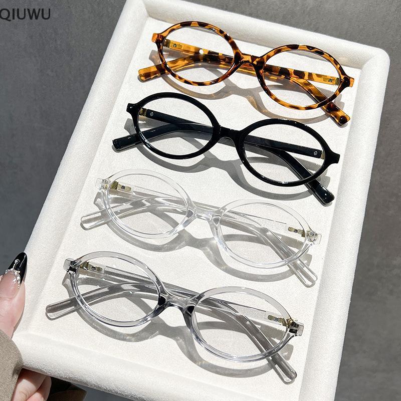 Kính râm retro photochromic Y2K QIUWU khung bầu dục, chống bức xạ và ánh sáng xanh, phù hợp nam nữ.