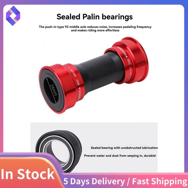 BB92 Press Fit Đáy Chân Đế 41x86.5-92mm Chủ Đề Cho Xe Đạp Đường Bộ PF92 BB86 BB90 BB72 SM BB71 24mm Crankset Đỏ