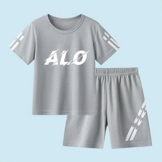Bộ quần áo bé trai 18-52kg mẫu chữ ALO thiết kế đẹp, chất liệu điều hòa thông hơi. H54