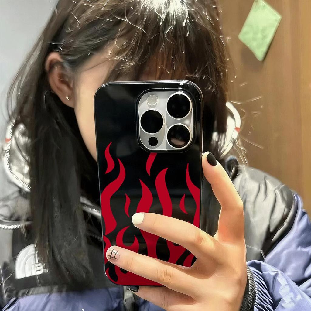 Flame Red Tide cho iPhone 17promax trường hợp iPhone 16plus mới 15 thạch trường hợp 1312 sáng tạo