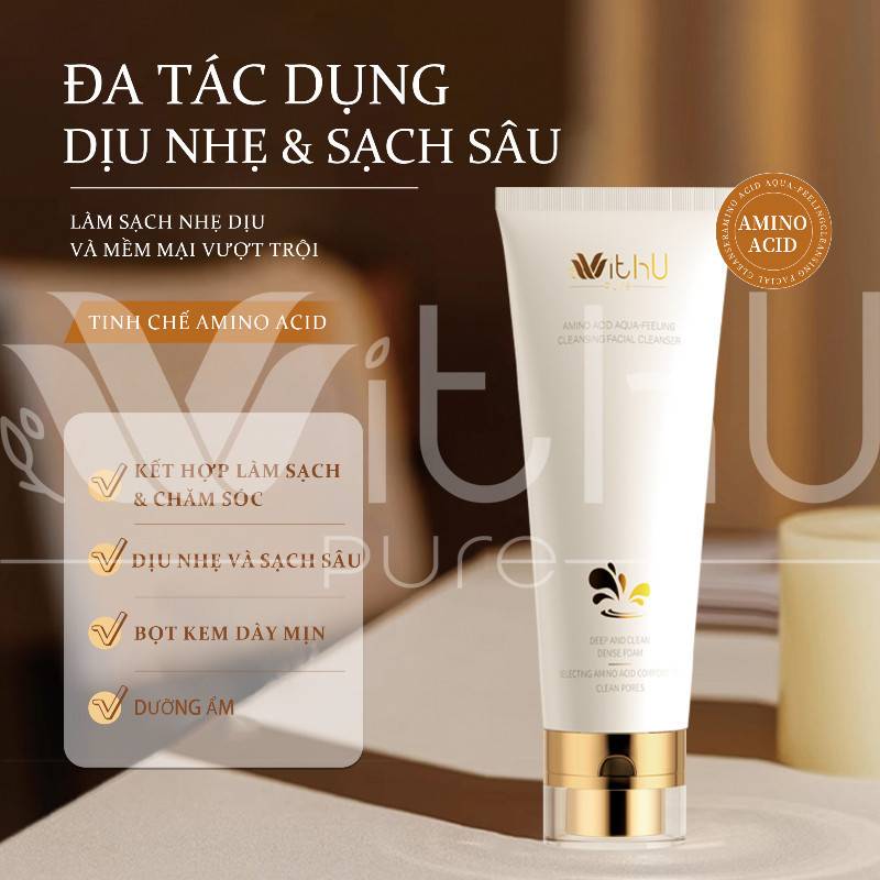 WithUpure Sữa Rửa Mặt Chăm Sóc Da Nhẹ Nhàng 100g - Cho Da Dầu Mụn Tuổi Dậy Thì - Thành Phần Nhẹ Nhàng, Không Gây