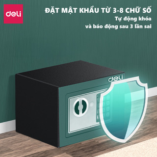 Két Sắt Mini Hộp Tiết Kiệm DelixLocksworth Khóa Điện Tử Có Khe Đút Tiền Chống Cháy, 2 Phương Thức Mở Khóa