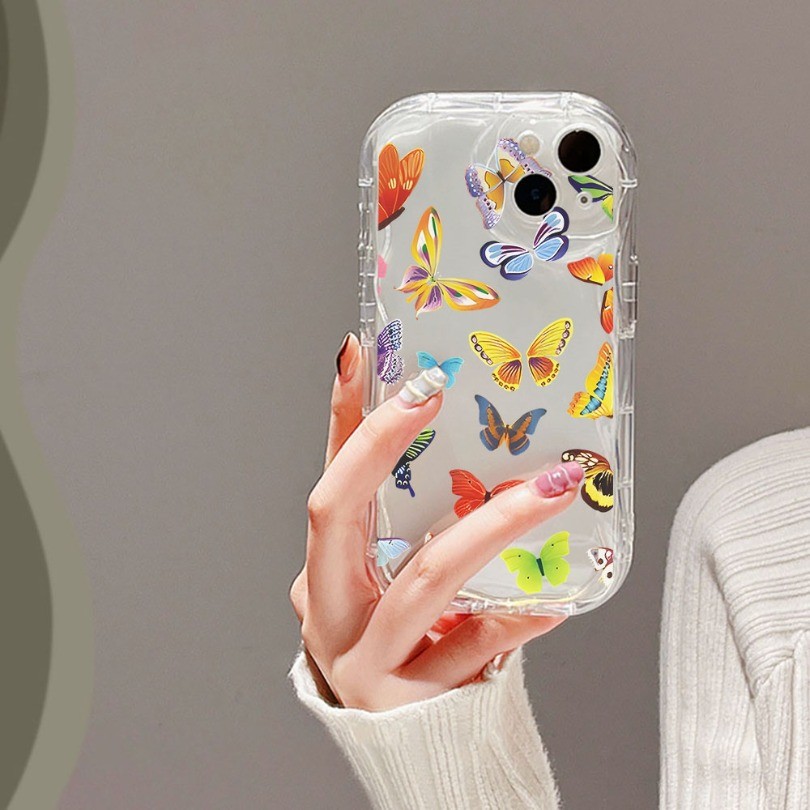 Ốp điện thoại Sóng Bướm Hoa Tre Cho OPPO A5X A5i Pro A6 Pro A5 Pro A18 Vỏ Sóng 3D Ốp điện thoại Mềm