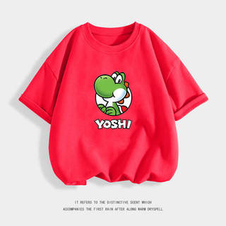 Bộ sưu tập hợp tác giữa Super Mario và Yosica dành cho bé trai, áo thun mùa hè cho trẻ em.