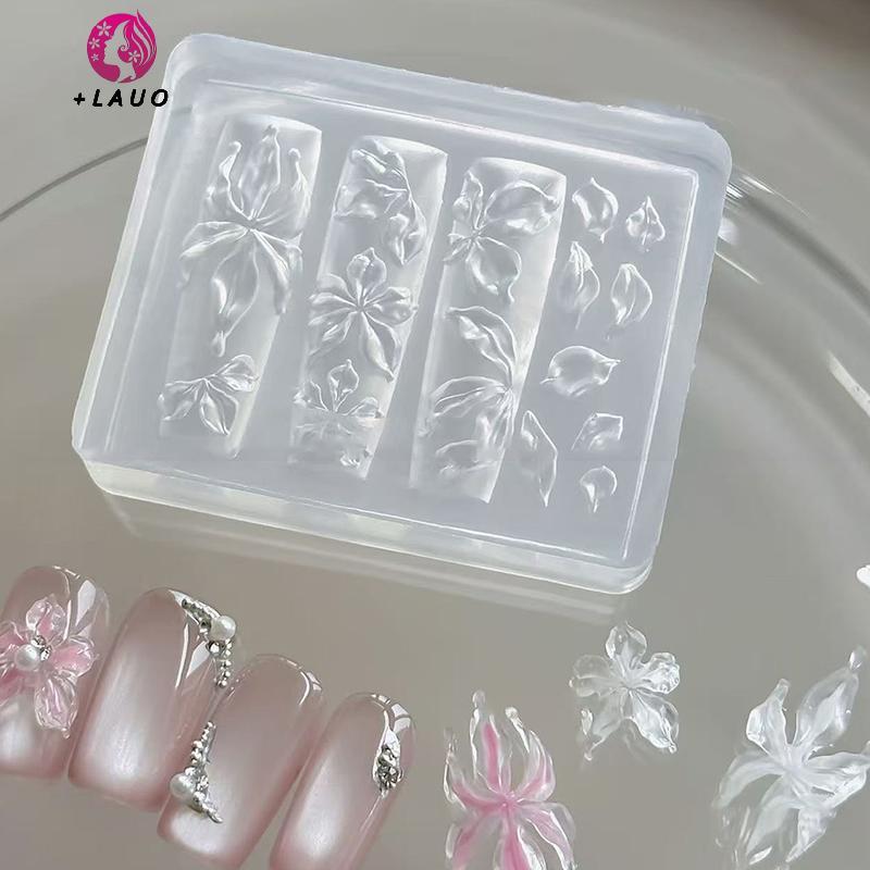 Springevenstar 1 Chiếc Lily Hoa Biển Vỏ Conch San Hô Sao Biển 3D Acrylic Móng Tay Khuôn Trang Trí Móng Tay DIY Silicon Làm Móng Tay Khuôn Móng Tay Nghệ Thuật Springevenstar
