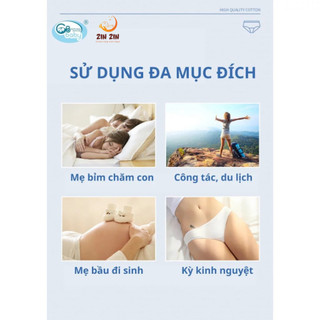 Set 5 Quần lót giấy cotton sử dụng 1 lần tiện lợi cho mẹ đi sinh Gbbaby siêu mềm và thấm hút tốt