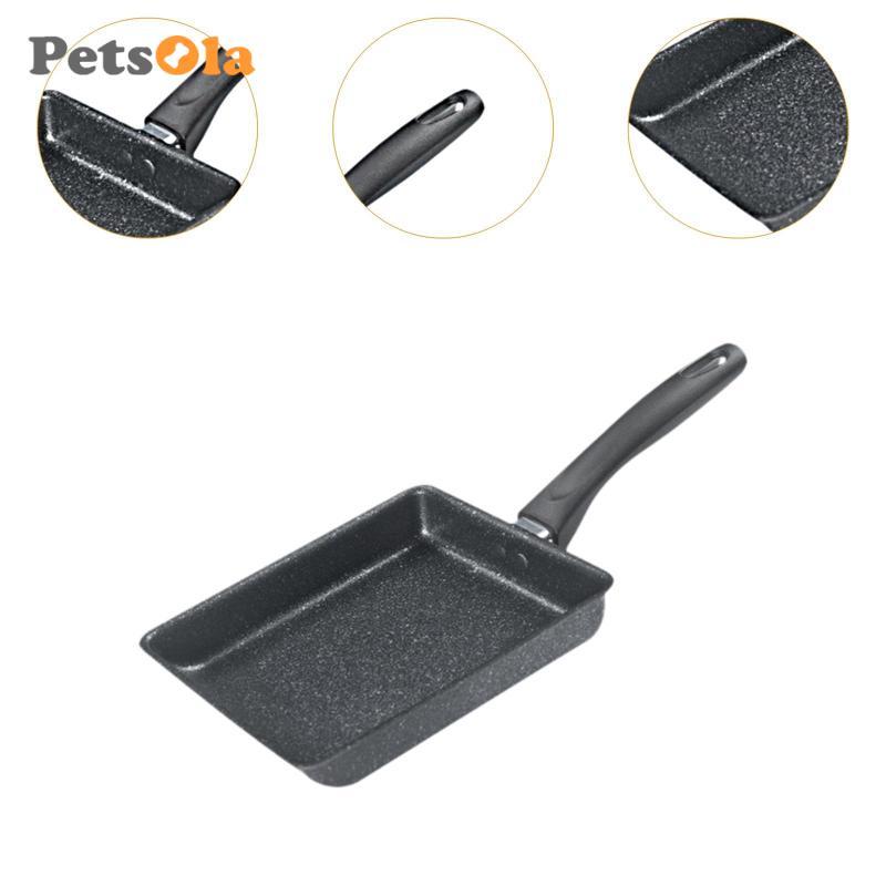 PETSOLA Chảo Chiên Trứng Dụng Cụ Ăn Sáng Tamagoyaki Nhật Bản Omelette Chảo Nồi Chảo Pancake Cho Dã Ngoại Nhà Bếp Cắm Trại Tiệc Gia Đình