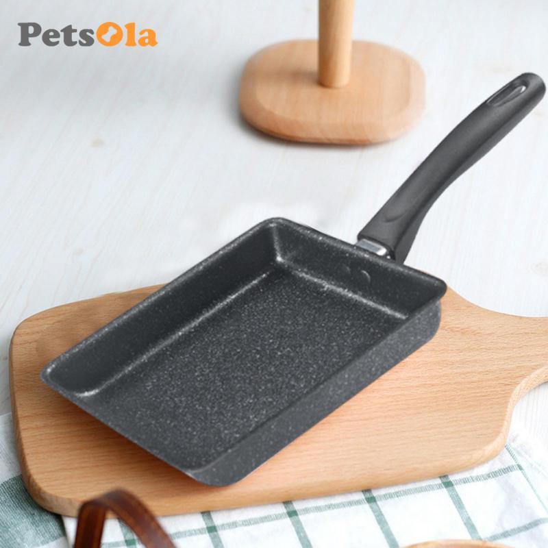 PETSOLA Chảo Chiên Trứng Dụng Cụ Ăn Sáng Tamagoyaki Nhật Bản Omelette Chảo Nồi Chảo Pancake Cho Dã Ngoại Nhà Bếp Cắm Trại Tiệc Gia Đình