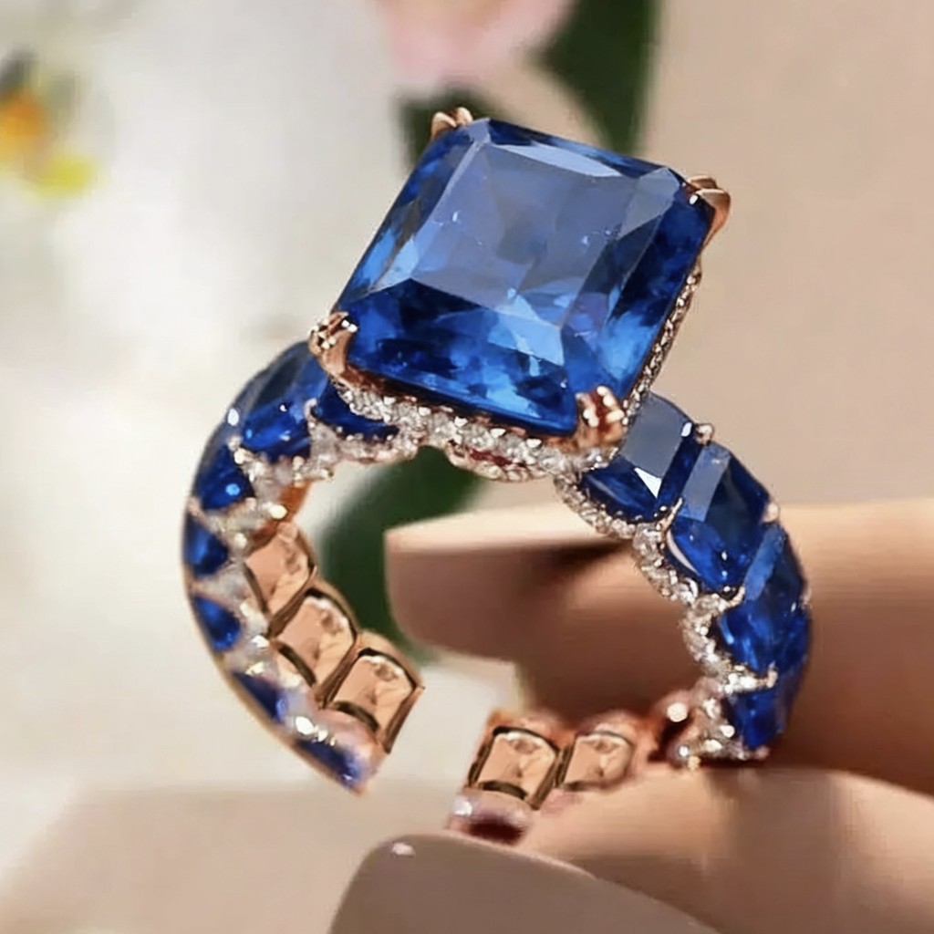 Tính khí thời trang kim cương hồng dát vàng với đá đính cẩn thận