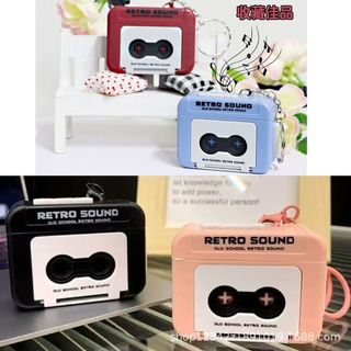 Móc khóa âm nhạc cổ điển với mặt dây chuyền ghi âm Cassette, chức năng hát, Quà tặng sáng tạo cho người hâm mộ Jay Chou, Móc khóa máy nghe nhạc đài phát thanh cổ điển TNGI