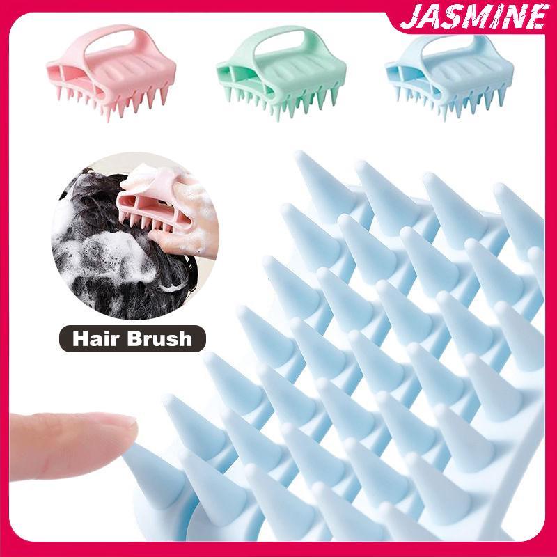 JASMINE Máy Mát Xa Da Đầu Bàn Chải Dầu Gội Rửa Tóc Da Đầu Silicon Mềm Máy Mát Xa Da Đầu Hairb Để Loại Bỏ Gàu Dầu Gội Bàn Chải JASMINE
