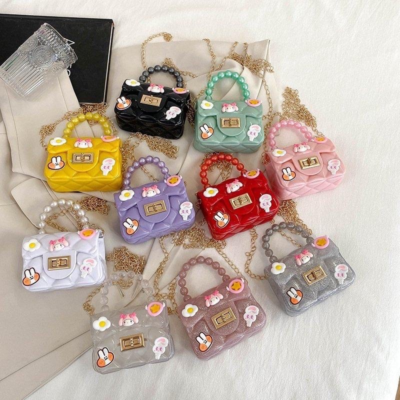 Túi đeo chéo quai ngọc mini cho bé gái có Sticker xinh xắn dễ thương chất bền đẹp, tặng kèm dây đeo xinh xắn