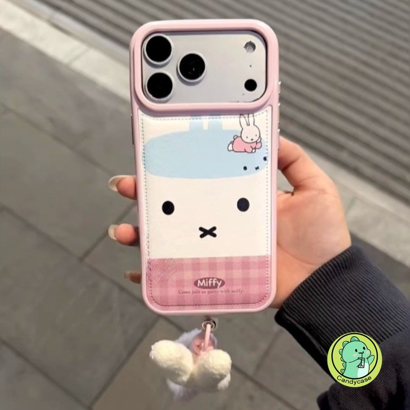 Ốp Điện Thoại Hình Thỏ Dễ Thương Có Dây Buộc Sang Trọng Cho OPPO Reno 15 14 13 11 9 Pro Find X9 X8 Pro X8S Plus X7 Vỏ Da PU Hoạt Hình Vỏ Mềm