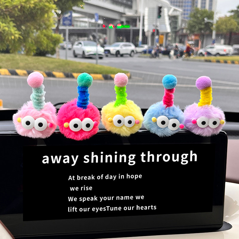 5 Chiếc Dễ Thương Ngộ nghĩnh Ăng Ten Xấu Xí Mắt To Quái Vật Búp Bê Trang Trí Ô Tô Nội Thất Ô Tô Điều Khiển Trung Tâm Sáng Tạo Đồ Chơi Trẻ Em