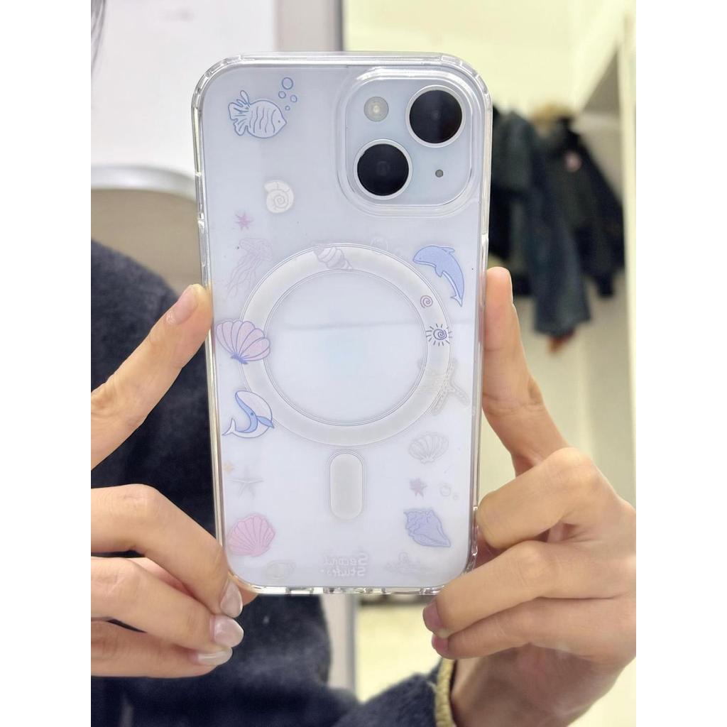 Hệ thống làm mới biển cho trường hợp iPhone 15 17iPhone16Promax1411 hút từ 1312 phim hoạt hình