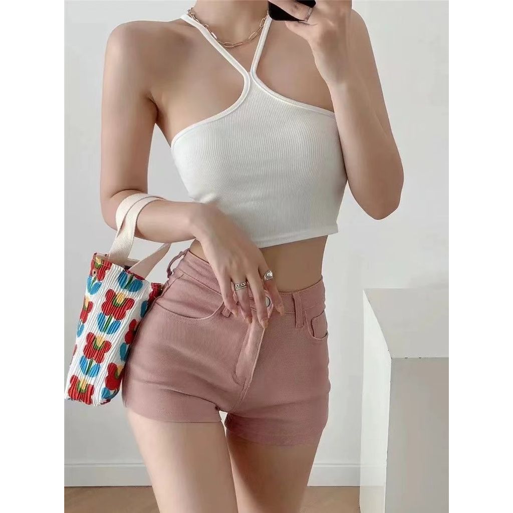 Quần Short Denim Co Giãn Cao Cấp Skinny Hip Lift - Phong Cách Hàn Quốc