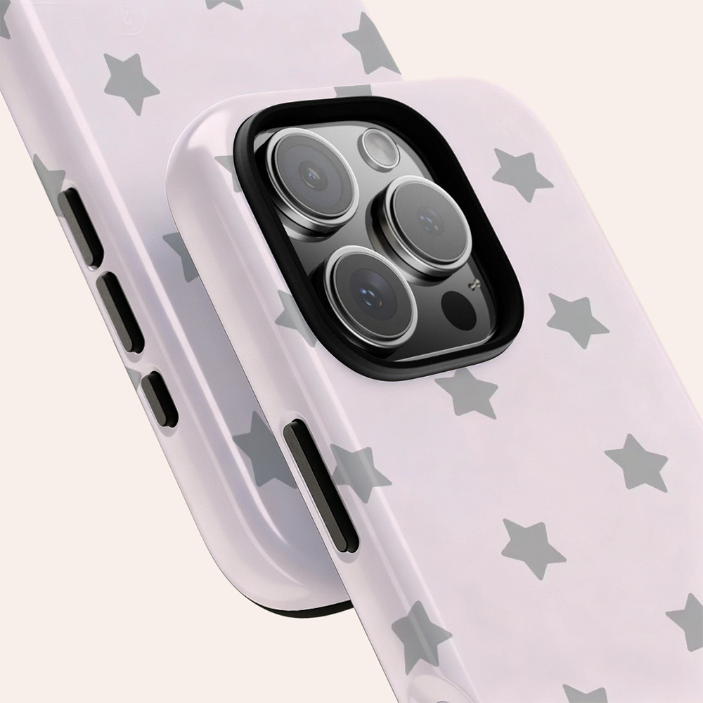 Họa tiết ngôi sao màu hồng nhạt đơn giản Thích hợp cho iPhone 17Promax 16Pro 15 11 12 13 14 xs XR 17Air Vỏ cứng hai lớp chống sốc ZJZC trọn gói