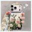 Hoa hồng tối cho trường hợp iPhone 17Promax Túi khí bốn góc 16promax trong suốt 15