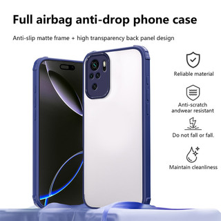 Áp dụng cho Xiaomi Redmi NOTE10 NOTE 10 10S NOTE10S POCOM5S poco m5s NOTE 11SE Đệm khí bốn góc trong suốt cao cấp bảo vệ vỏ mềm chống sốc