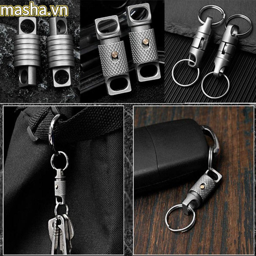 Móc khóa bằng đồng, 360° Móc khóa hợp kim titan di động có thể xoay được, Móc khóa EDC siêu nhẹ chất lượng cao Dụng cụ nhỏ ngoài trời