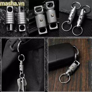 Móc khóa bằng đồng, 360° Móc khóa hợp kim titan di động có thể xoay được, Móc khóa EDC siêu nhẹ chất lượng cao Dụng cụ nhỏ ngoài trời