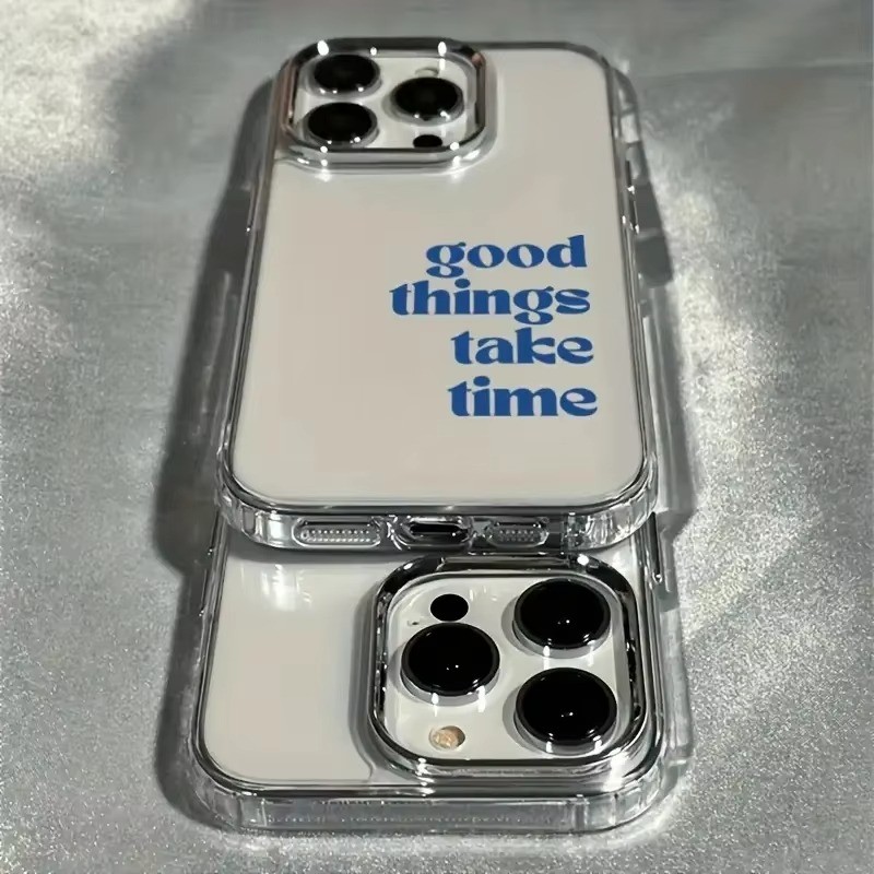 Ốp Lưng Good Things Take Time Cho Samsung S26 S23 Ultra S25 S24 FE S20 S22 S21 Plus Vỏ Mềm Trong Suốt Chống Sốc
