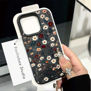 Ốp Điện Thoại Dành Cho Samsung Galaxy S25 FE S26 S24 Ultra S23 S21 S20 FE S22 Ultra Plus Ốp Lưng Thời Trang Màu Kẹo Hoa Cúc Hoa Văn Lichee Silicon Chống Sốc Mềm Da PU Mờ