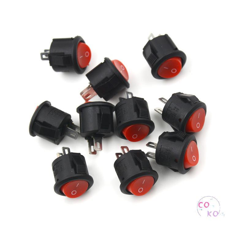 [lipbalm] 10 Cái Công Tắc Roer Thuyền Tròn Đường Kính 16mm Mini 2 Pin ON-OFF Roer Switch 3A / 250V Đẹp