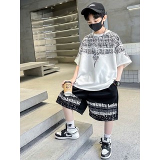 Bộ quần áo mùa hè dành cho bé trai 18-52kg mẫu H286. Chất liệu co dãn tháng mát. NL15
