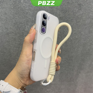 Ốp lưng màu thạch 2 trong 1 cho vivo v40 v50 v60 lite vivo Y19S 4G y04s y29s y04 Y29 4g V50 LITE 5G vỏ điện thoại thiết kế mới thẩm mỹ có dây buộc Không dây từ tính màu đen GDBSWX02