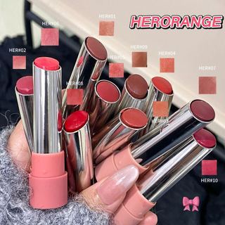 HERORANGE ~ Son môi tinh chất bóng loáng Nước Son môi bóng không dễ phai màu Phong cách Hàn Quốc Lip Glaze 26.3.16