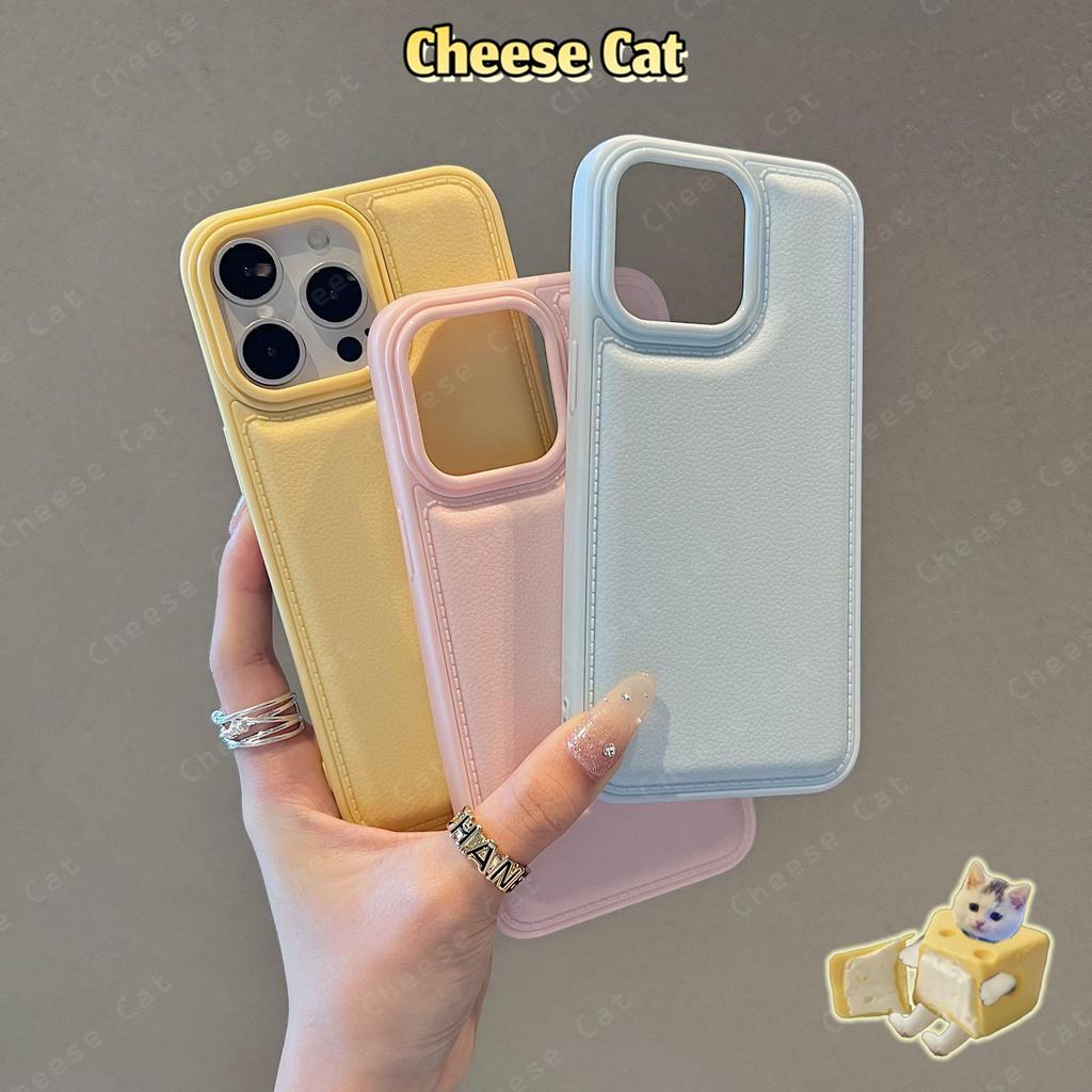 Ốp điện thoại họa tiết da phồng màu hồng/xanh/nâu dễ thương cho iPhone 17 Pro Max 11 12 13 14 15 16 Plus 7 Plus Xs Max