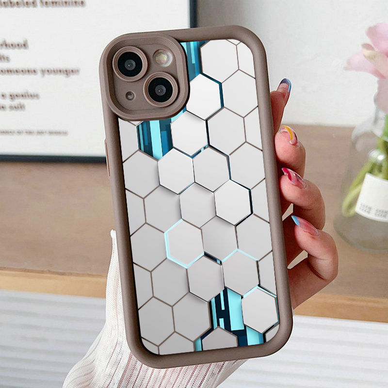 Ốp Lưng Tương Thích Cho iPhone 17 Air 16 15 14 13 12 11 Pro X XR XS Max SE 2020 6 6S 7 8 Plus Chống Rơi Thiết Kế Mắt Thiên Thần Họa Tiết Lưới JGS257