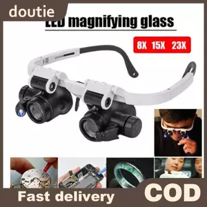 Kính lúp doutie có đèn LED 8X 15X 23X Đồng hồ thợ kim hoàn Loupe VN