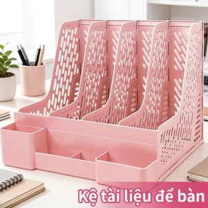Kệ đựng tài liệu 4 Ngăn – Kệ Văn Phòng Để Bàn, Kệ Đựng Sách Vở Bền Đẹp Gọn Gàng Cho Dân Văn Phòng